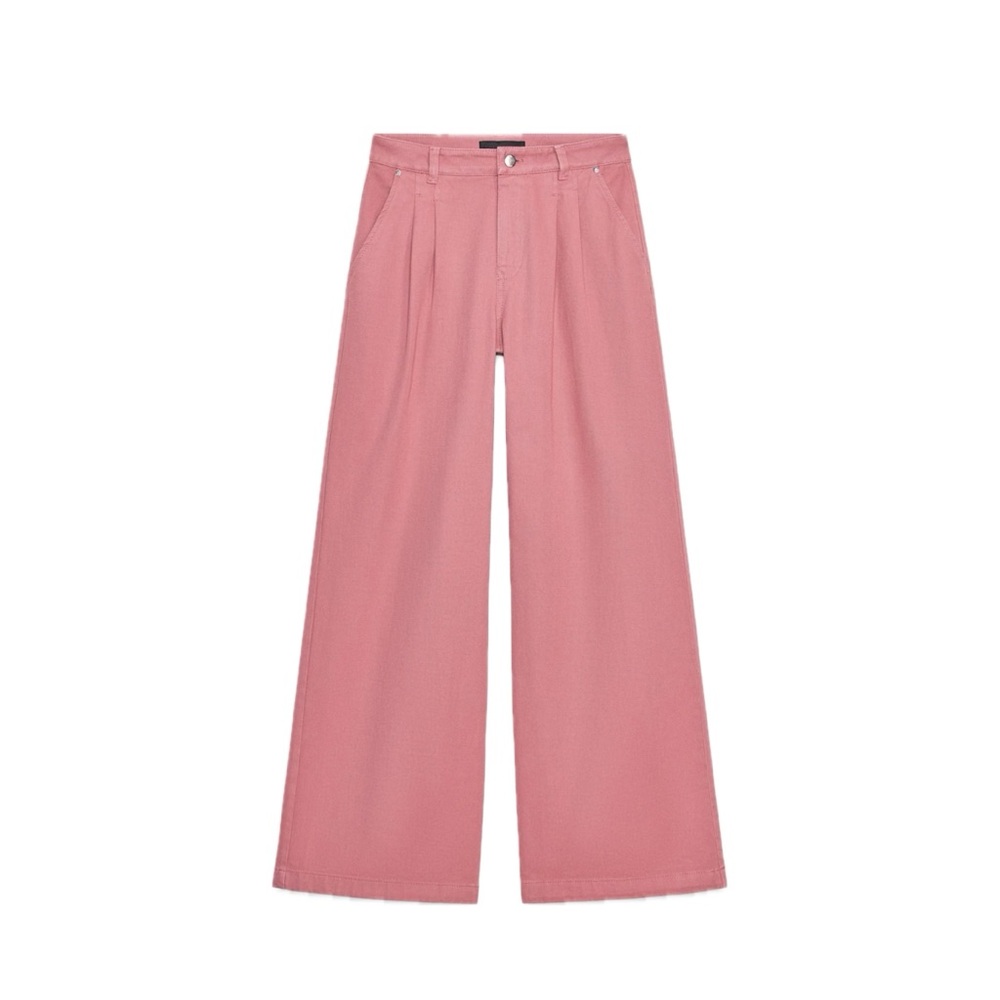 Zara Mid-Rise Pleat Jean